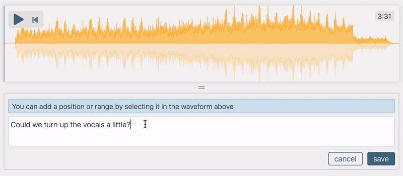 Capture precise feedback with time-stamped comments