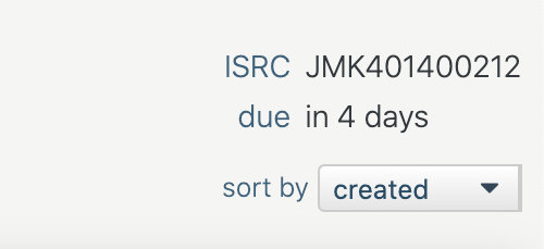 Manage ISRCs and due dates