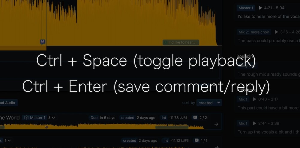 Toggle Play During Comments